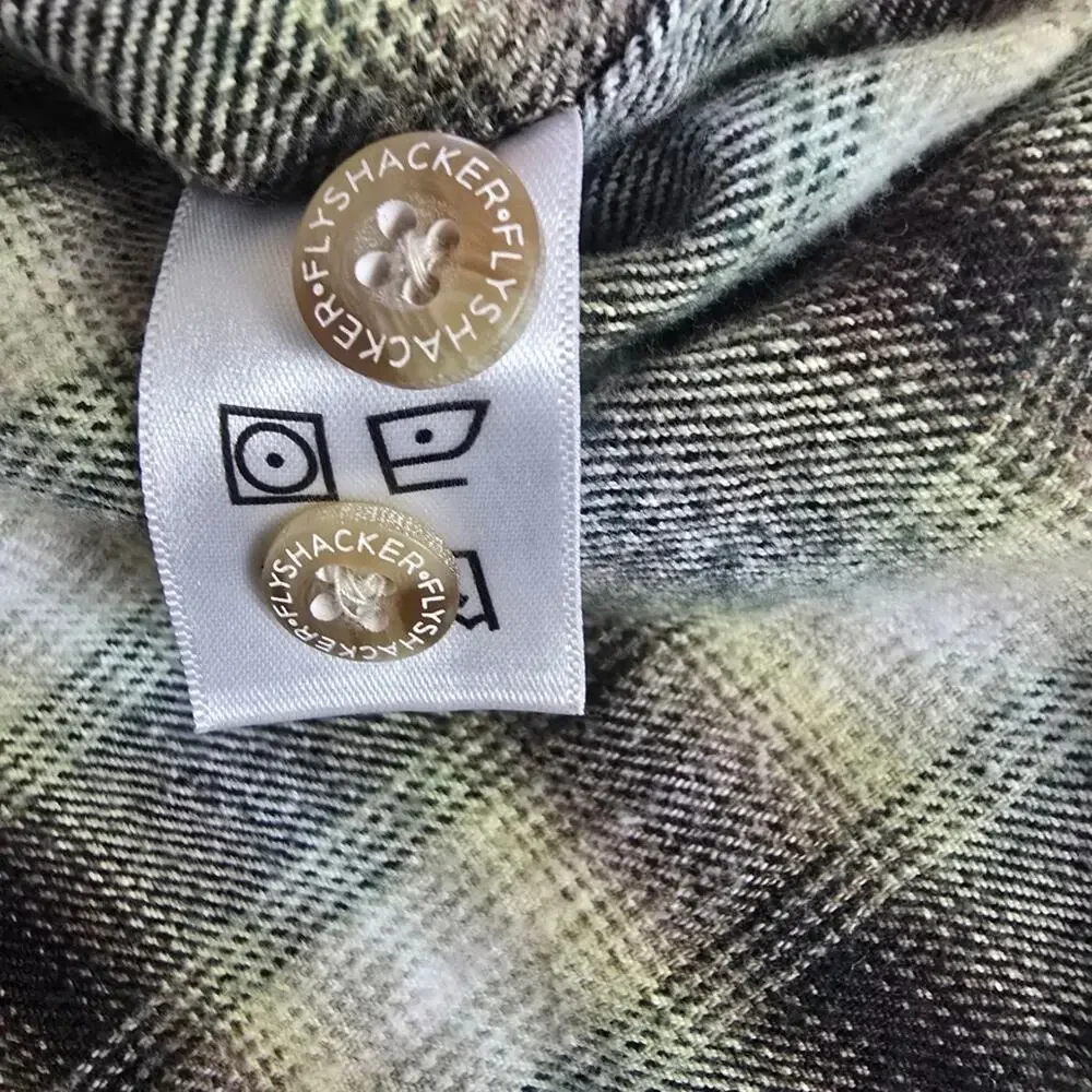 Flyshacker Plaid Flannel Shirt Men’s Large Grunge Outdoorsy Cozy Layering XL